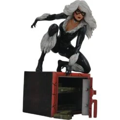 Marvel Gallery Comic Black Cat Statue Diorama -Science Fiction Toy Store diamond select toys marvel gallery comic black cat statue diorama 30207729107014