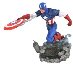 Marvel Gallery Comic Captain America Figure Diorama -Science Fiction Toy Store diamond select toys marvel gallery comic captain america figure diorama 29816063131718