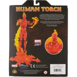Marvel Select Human Torch Action Figure -Science Fiction Toy Store diamond select toys marvel select human torch action figure 30155771248710