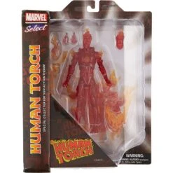 Marvel Select Human Torch Action Figure -Science Fiction Toy Store diamond select toys marvel select human torch action figure 30155771281478