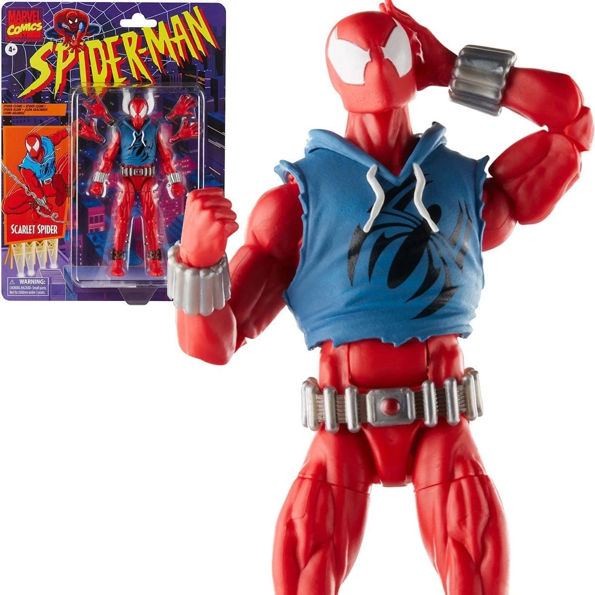 Hasbro Marvel Legends Series Retro Spider-Man Scarlet Spider Action Figure 4 Hasbro Marvel Legends Series Retro Spider-Man Scarlet Spider Action Figure - Image 2