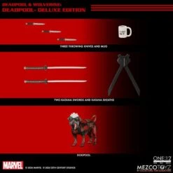 One:12 Collective Marvel Deadpool & Wolverine: Deadpool Action Figure -Science Fiction Toy Store mezco toyz one 12 collective marvel deadpool wolverine deadpool action figure 33186900803654