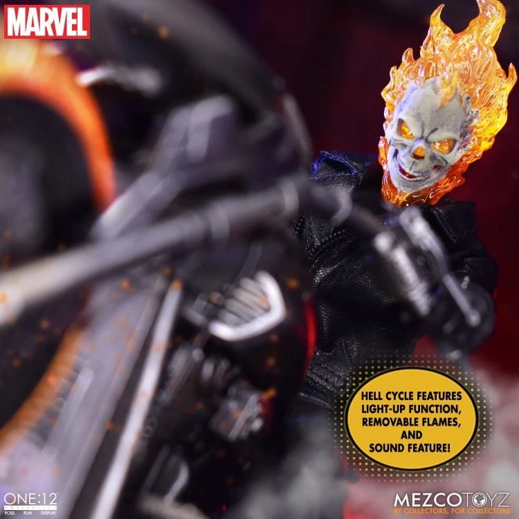 One:12 Collective Marvel Ghost Rider & Hell Cycle Action Figure Set 5 One:12 Collective Marvel Ghost Rider & Hell Cycle Action Figure Set - Image 3