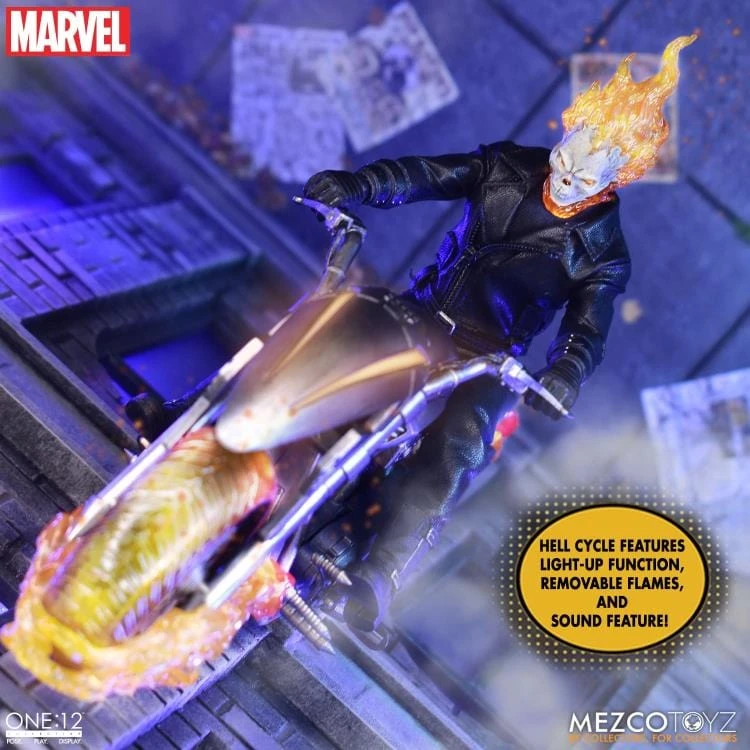 One:12 Collective Marvel Ghost Rider & Hell Cycle Action Figure Set 9 One:12 Collective Marvel Ghost Rider & Hell Cycle Action Figure Set - Image 7