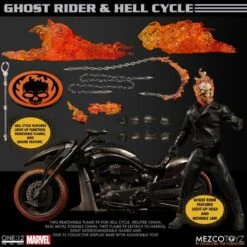Mezco Toyz One:12 Collective Marvel Ghost Rider & Hell Cycle Action Figure Set
