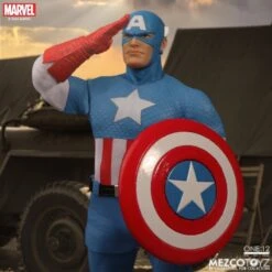 One:12 Collective Marvel Captain America (Silver Age Edition) Action Figure -Science Fiction Toy Store mezco toyz one 12 collective marvel universe captain america silver age edition action figure 31459857170502