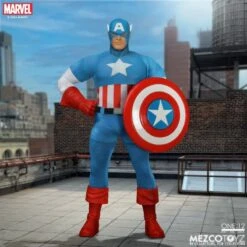 One:12 Collective Marvel Captain America (Silver Age Edition) Action Figure -Science Fiction Toy Store mezco toyz one 12 collective marvel universe captain america silver age edition action figure 31459857268806