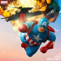 One:12 Collective Marvel Captain America (Silver Age Edition) Action Figure -Science Fiction Toy Store mezco toyz one 12 collective marvel universe captain america silver age edition action figure 31459857432646