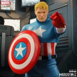 One:12 Collective Marvel Captain America (Silver Age Edition) Action Figure -Science Fiction Toy Store mezco toyz one 12 collective marvel universe captain america silver age edition action figure 31459857760326
