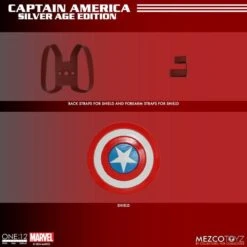 One:12 Collective Marvel Captain America (Silver Age Edition) Action Figure -Science Fiction Toy Store mezco toyz one 12 collective marvel universe captain america silver age edition action figure 31459857924166