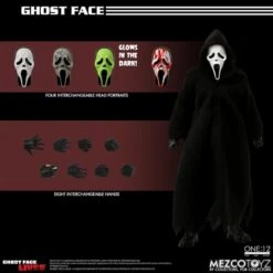 Mezco Toyz One:12 Collective Scream Ghost Face Action Figure -Science Fiction Toy Store mezco toyz one 12 collective scream ghost face action figure 1147361828 1