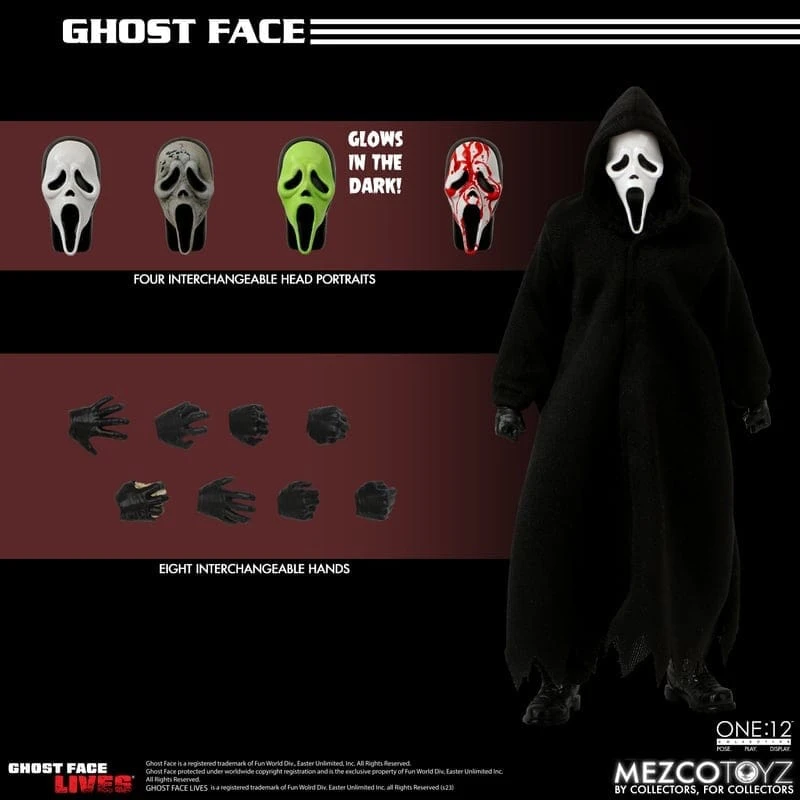 One:12 Collective Scream Ghost Face Action Figure 5 One:12 Collective Scream Ghost Face Action Figure - Image 3
